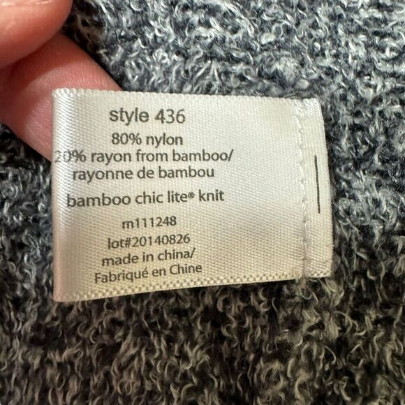 Barefoot Dreams Bamboo Chic Lite Cardigan 436 Small Medium Gray Cascade Front - Picture 4 of 7
